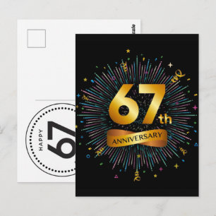 Celebrate 67 Years: Grandpa Grandma Birthday 2026 Postcard