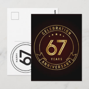 Celebrate 67 Years: Grandpa Grandma Birthday 2026 Postcard