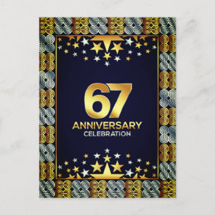 Celebrate 67 Years: Grandpa & Grandma's Birthday Postcard