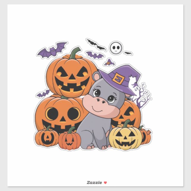Celebrate a Hippo Halloween with Moo Deng! Long Sl (Sheet)