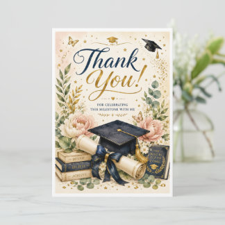 Celebrate a memorable graduation while expressing  thank you card