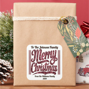 Celebrate a Sparkling Merry Christmas With Joy Square Sticker