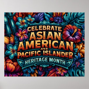 Celebrate AAPI Heritage Month Tropical Foliage Poster