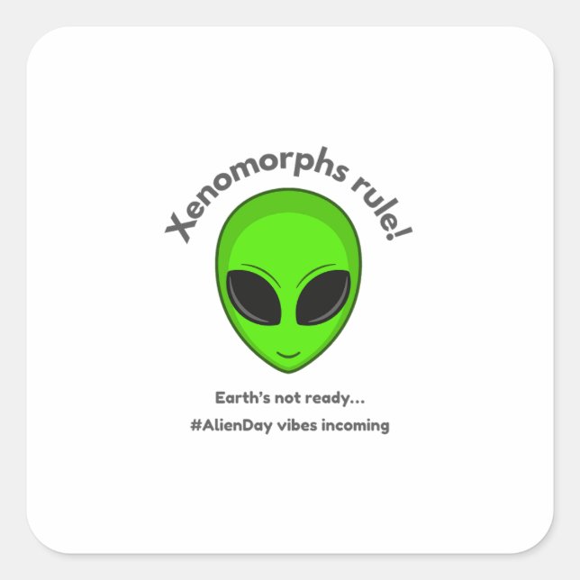 Celebrate Alien Day April 26 Square Sticker (Front)