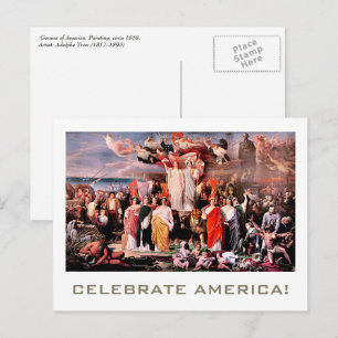 Celebrate America. 4th of July Fine Art Postcard