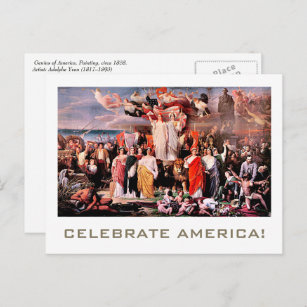 Celebrate America. 4th of July Fine Art Postcard