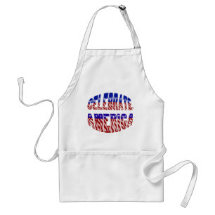 Celebrate America Flag Font #1 Apron