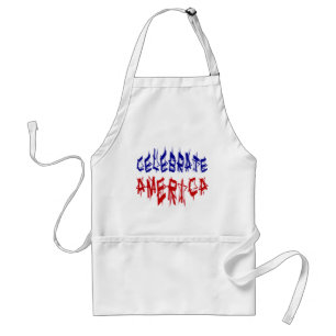 Celebrate America Flag Font #2 Standard Apron