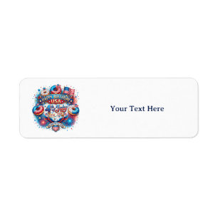 Celebrate America’s 250th birthday with doughnut Return Address Label