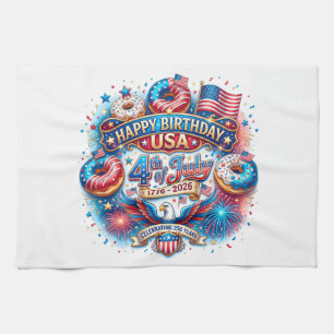 Celebrate America’s 250th birthday with doughnut Tea Towel