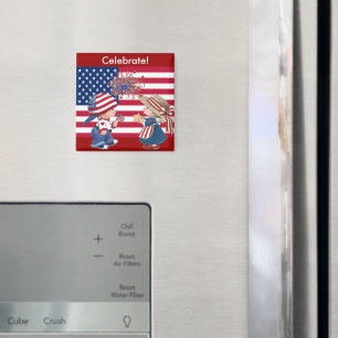 Celebrate American Flag Magnet