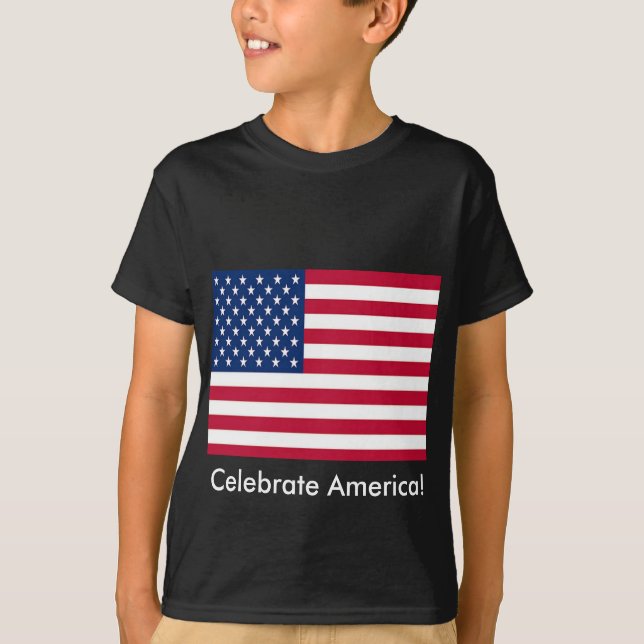 Celebrate American Flag T-Shirt (Front)