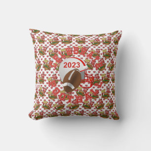 Celebrate American Football Hearts Cushion