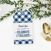 Celebrate and Tailgate Navy Gingham Favour