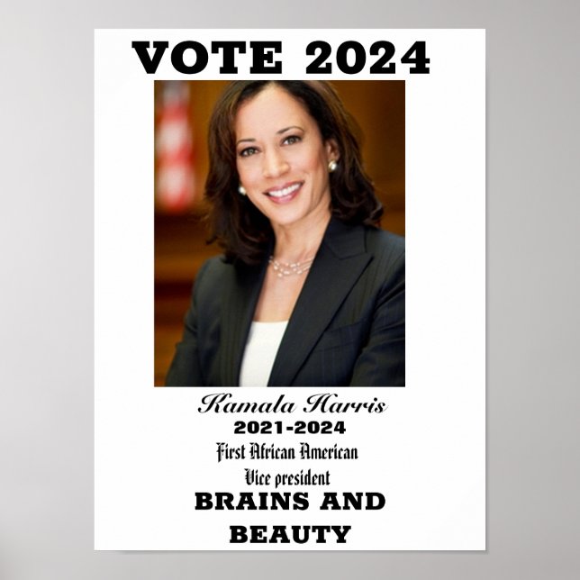 CELEBRATE AND VOTE FOR  KAMALA HARRIS  POSTER (Front)