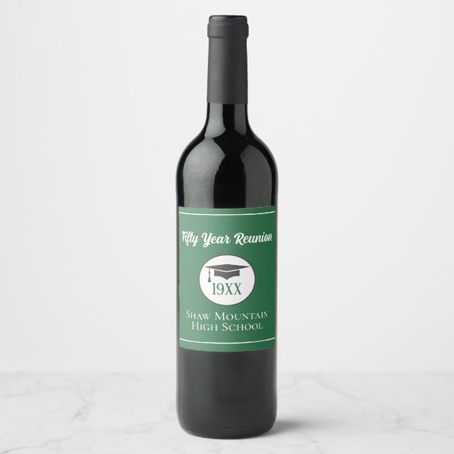 Celebrate! Any year Class Reunion wine label (Front)