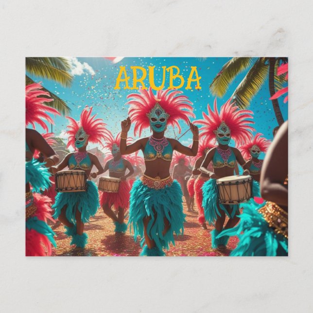 Celebrate aruba style post card (Front)