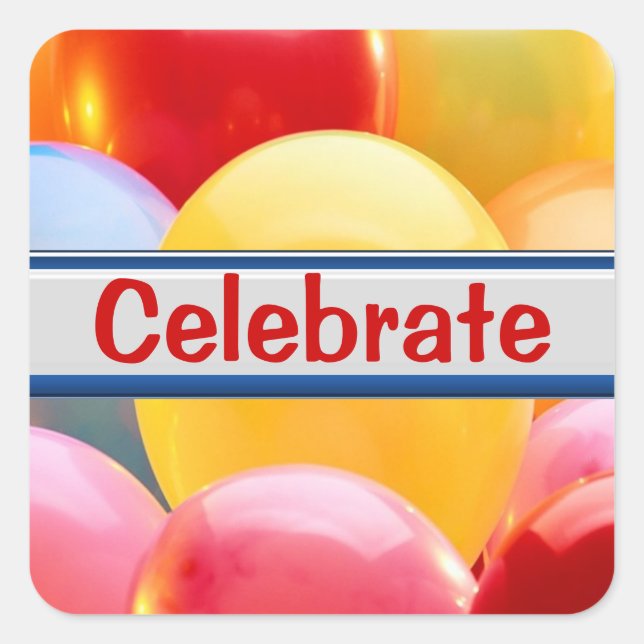 Celebrate Balloon Stickers (Front)