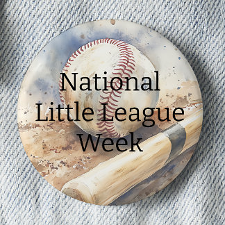 Celebrate Baseball - National Little League Week 6 Cm Round Badge