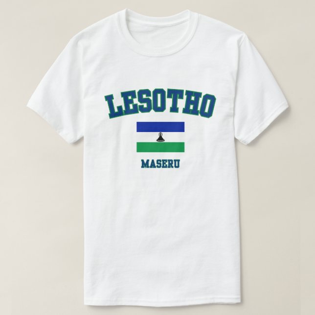 Celebrate Basotho Pride Lesotho Flag T-Shirt  (Design Front)