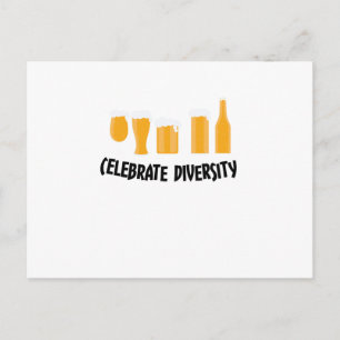 Celebrate Beer Diversity Funny Drinker Gifts Postcard