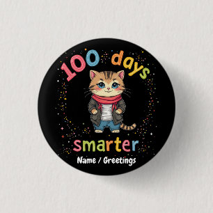 Celebrate Being "100 Days Smarter" Customisable 3 Cm Round Badge