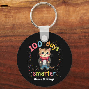 Celebrate Being "100 Days Smarter"  Customizable Key Ring