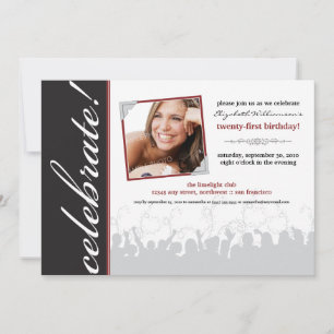 Celebrate! Birthday Party Invitation (black)