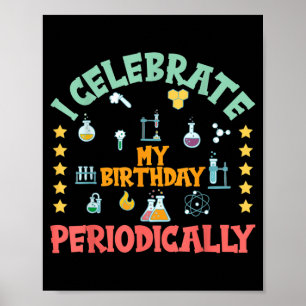 Celebrate Birthday Periodically Math Geek Birthday Poster