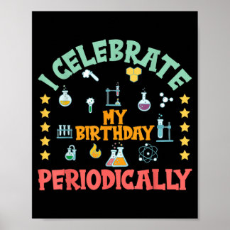 Celebrate Birthday Periodically Math Geek Birthday Poster