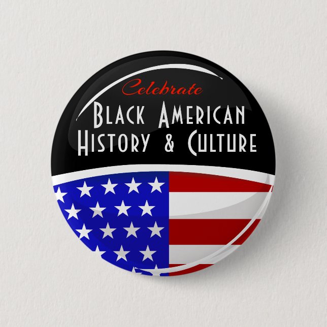 Celebrate Black American History Glossy Emblem 6 Cm Round Badge (Front)