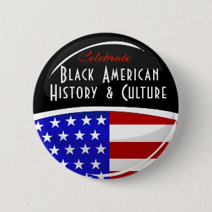 Celebrate Black American History Glossy Emblem 6 Cm Round Badge