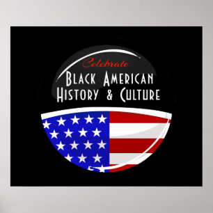 Celebrate Black American History Glossy Emblem Poster