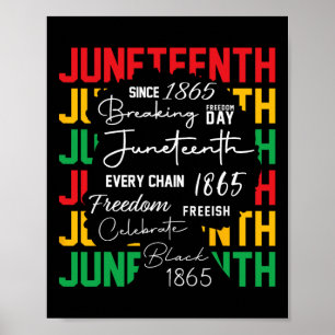 Celebrate Black Freedom Breaking Every Chain 1865 Poster