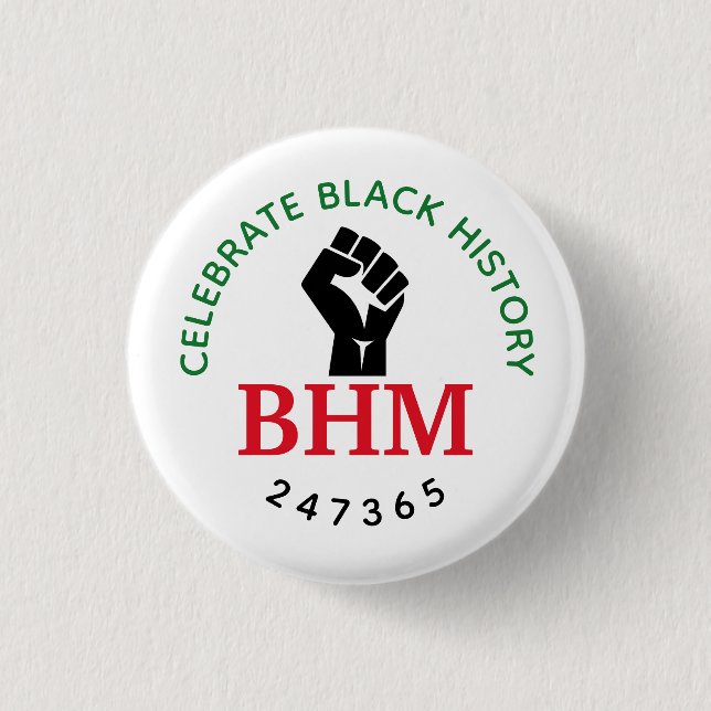 Celebrate Black History 247365 Monogram 3 Cm Round Badge (Front)