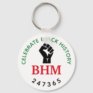 Celebrate Black History 24 7 365 Monogram Key Ring