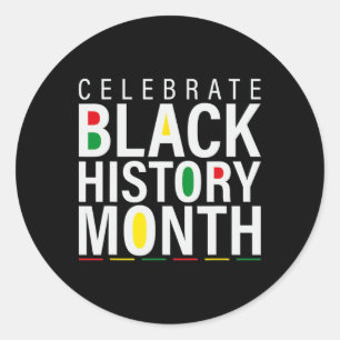 Celebrate Black History Month African American Rbg Classic Round Sticker