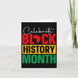 Celebrate Black History Month African Black Pride Card