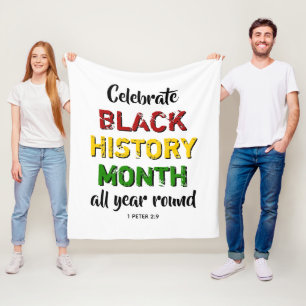 Celebrate Black History Month Fleece Blanket
