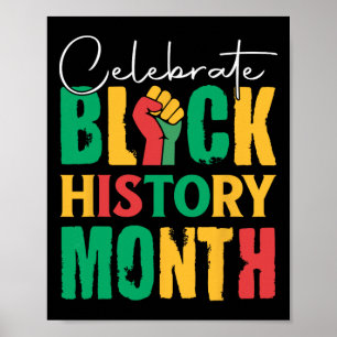 Celebrate Black History Month For Men Women Kids  Poster