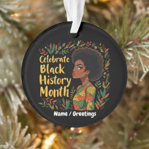 Celebrate Black History Month Honour Afro American Ornament