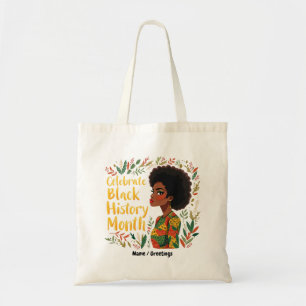Celebrate Black History Month Honour Afro American Tote Bag