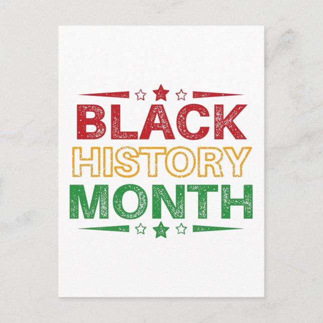 Celebrate Black History Month, Juneteenth Postcard (Front)