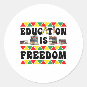 Celebrate Black History Month With Freedom  Classic Round Sticker