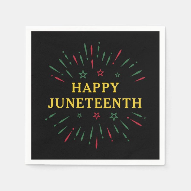 Celebrate Black Independence Day Happy Juneteenth Napkin (Front)