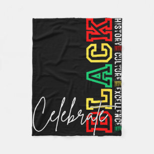 Celebrate black juneteenth african american pride fleece blanket
