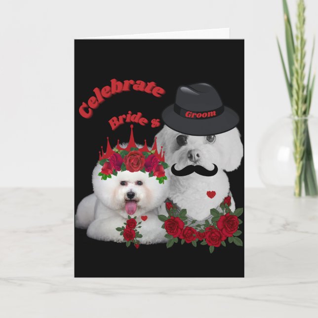 Celebrate Bride & Groom Greeting Card (Front)