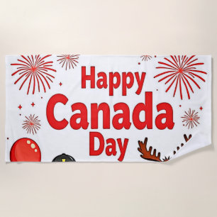 Celebrate Canada Joy Beach Towel