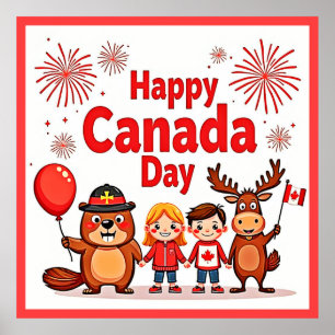 Celebrate Canada Joy Poster