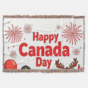 Celebrate Canada Joy Throw Blanket